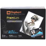 (Premium)พลาสติกเคลือบบัตร 60*90มม 125mc ช้าง (100)