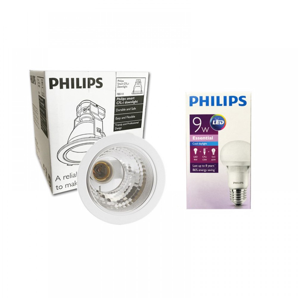 โคมดาวน์ไลท์ ฟิลลิป์ 5 นิ้ว Philips FBS111+หลอดLED 14W daylight (ลัง24ชุด)