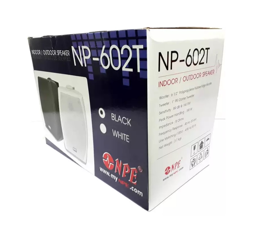 ตู้ลำโพงติดพนัง NPE NP-602 T (ระบบ line)(กล่อง2ใบ)