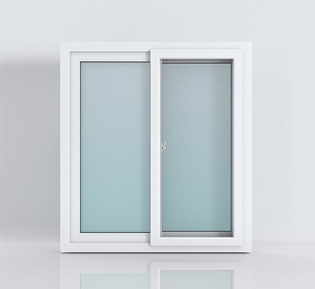 (Trendy)หน้าต่างบานเลื่อนคู่ ขนาด 100 x 110 cm.พร้อมมุ้งกันแมลง 