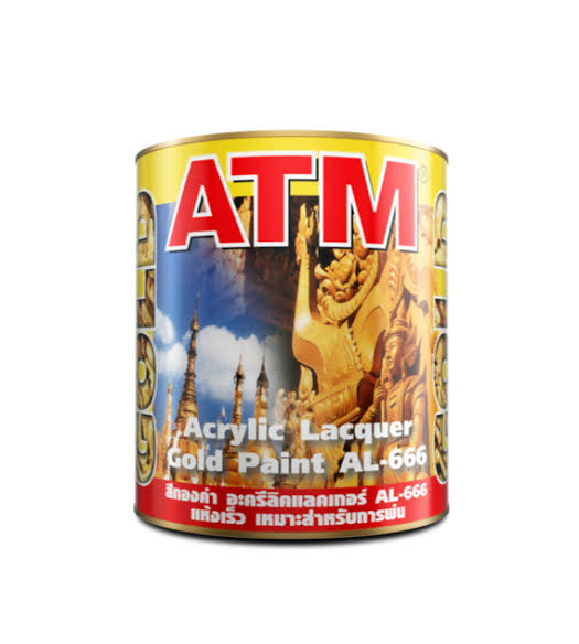 สีน้ำมัน ATM-สีทอง#666-0.236ลิตร (กล่อง12กระป๋อง/ลัง10กล่อง)