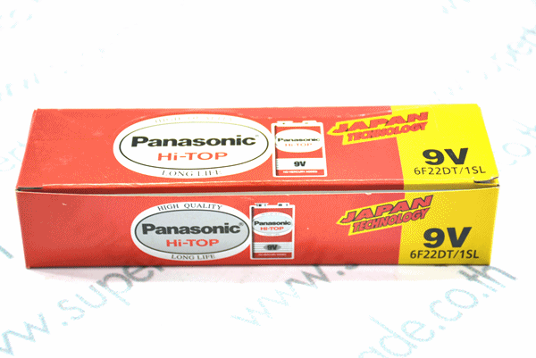 ถ่านไฟฉาย Panasonic-9v(กล่อง12ก้อน) แดง(ไม่รับคืน)
